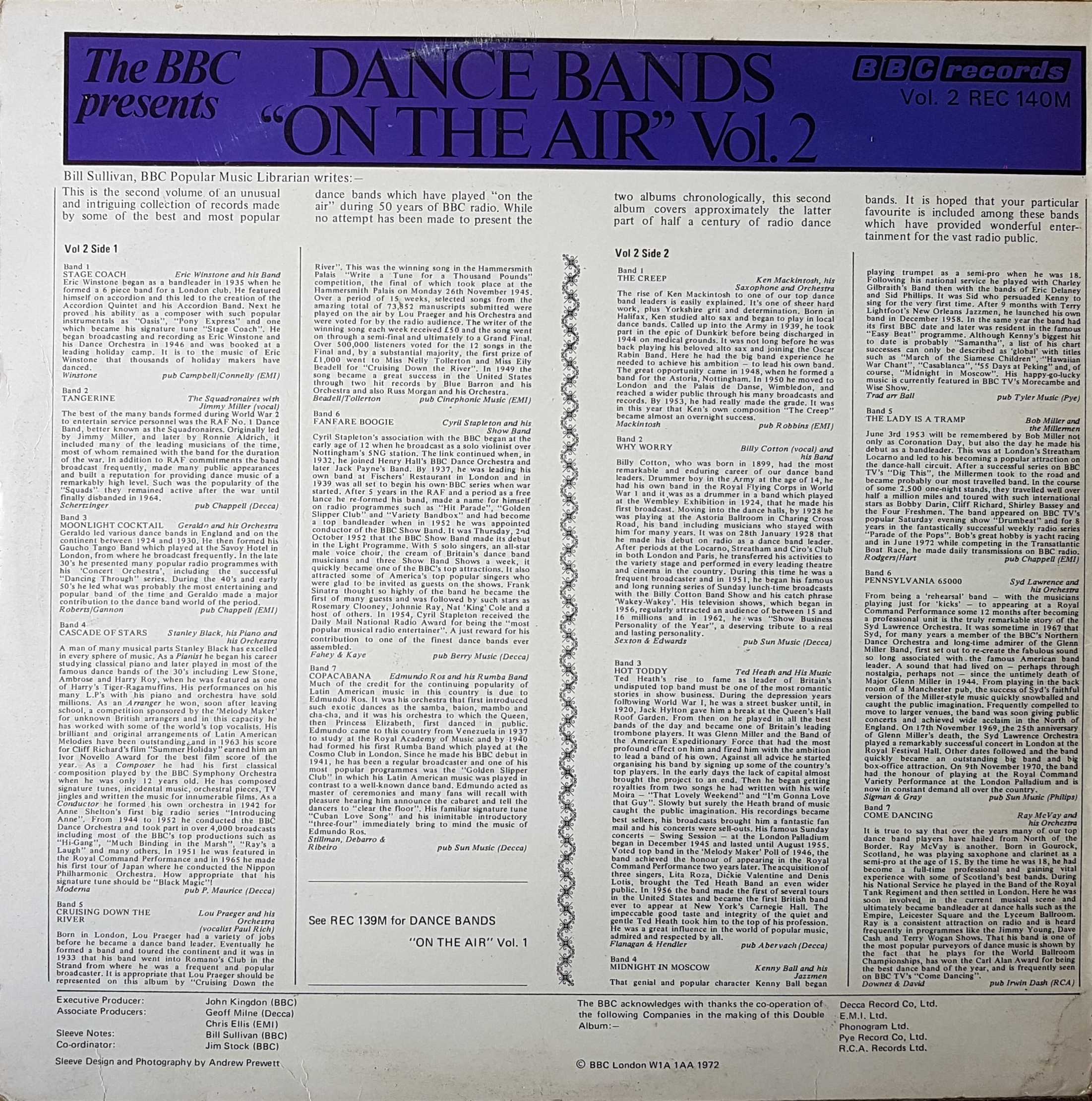 Picture of REC 140 Dance bands on the air - Volume 2 by artist Various from the BBC records and Tapes library